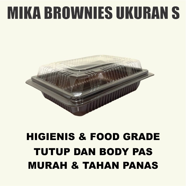 Mika Kue Brownies S Kecil 50pcs Coklat Tray Box Cokelat Cake Brownis Kotak Bronis Murah Bolu Coklat Surabaya