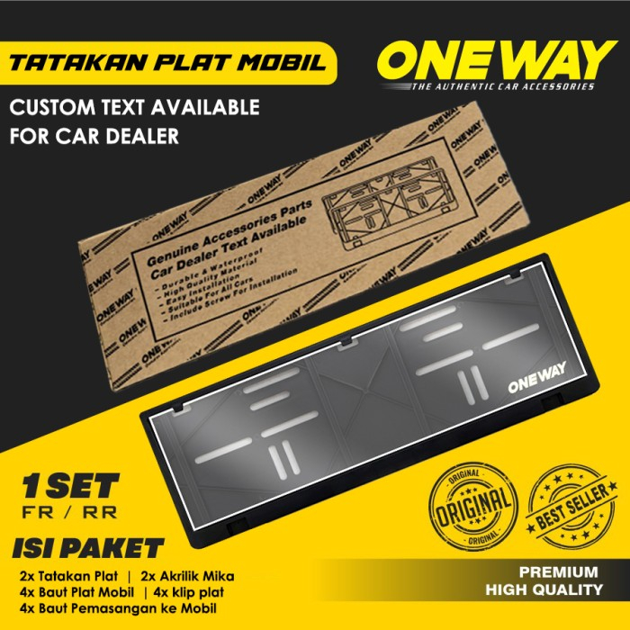 COVER DUDUKAN  PLAT MOBIL ONEWAY PREMIUM MIKA  SET