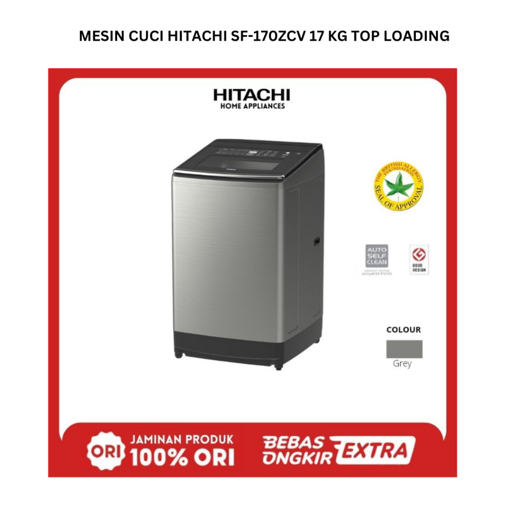 HITACHI MESIN CUCI  SF-170ZCV 17kg Top Loading