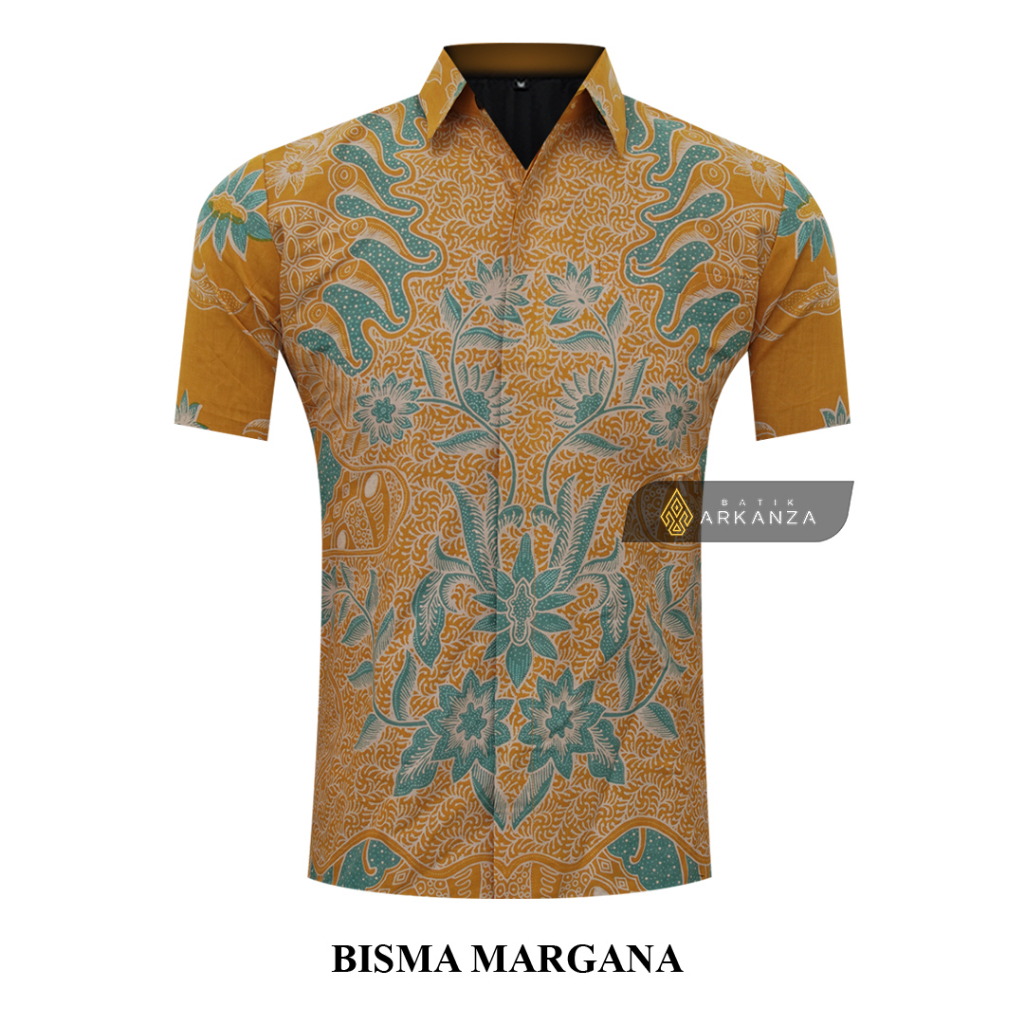 BATIK ARKANZA Motif BISMA MARGANA Kemeja Baju Batik Pria Cowok Laki Laki Slimfit Full Lapis Furing Lengan Panjang