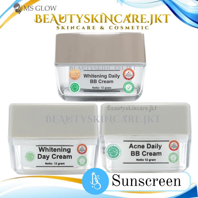 Ms Glow BB Daily Whitening Cream | Ms Glow Cream Siang