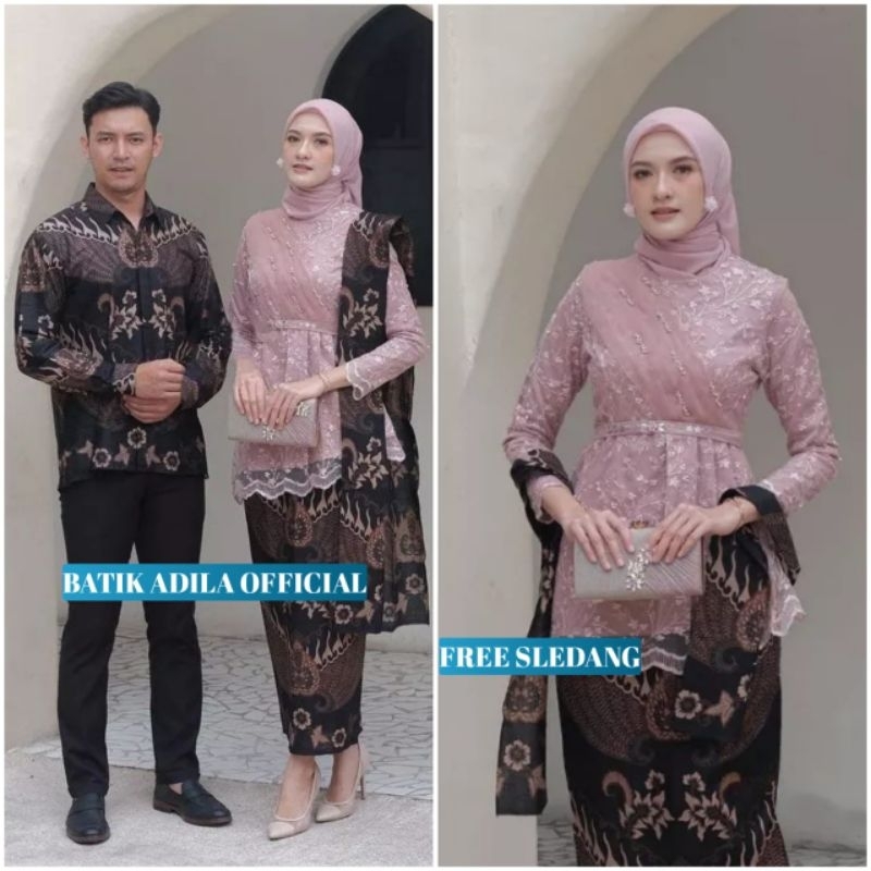 Couple Kebaya Modern Baju Wisuda Tunangan Lamaran Terbaru Baju Batik Brokat Couple zavina