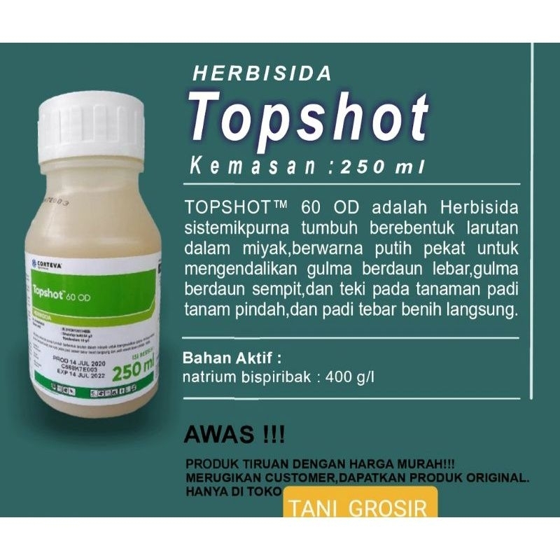 Herbisida Untuk Padi Topshot 250ML Dari Down