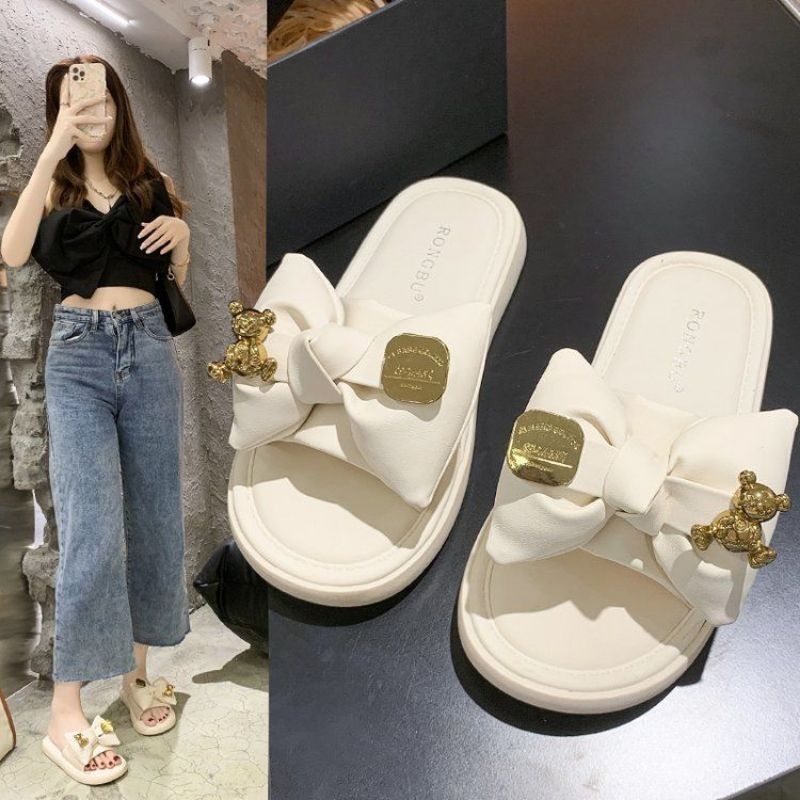 [COZY] Olivia Slip Sandal Korea Fashion Wanita Import