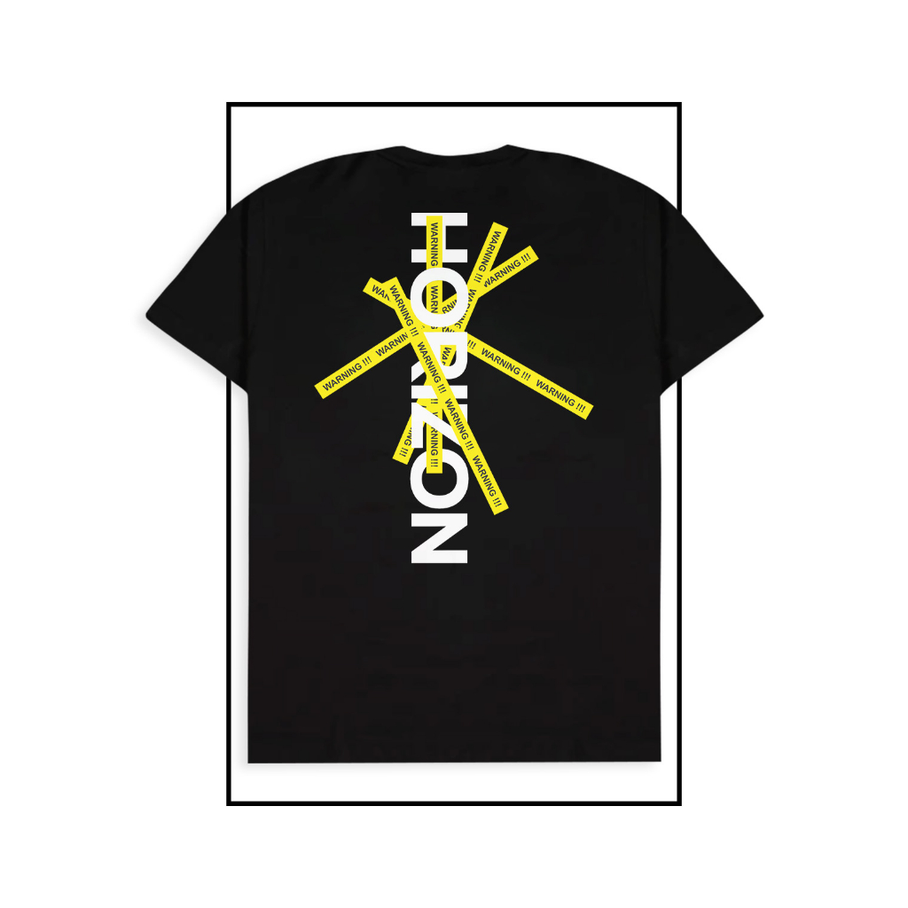 Tshirt Pria Horizon Black Matt Cotton Combed