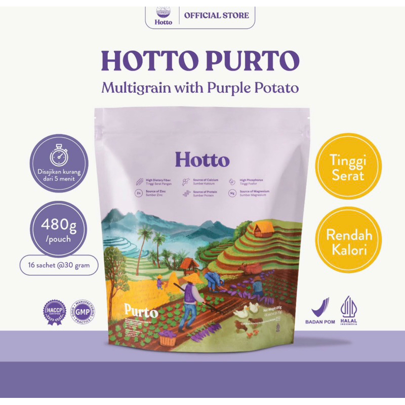 Murah Lebay !!! Free Ongkir Hotto Purto (5 Sachet) || Aman untuk Kolestrol, Diabetes, Maag