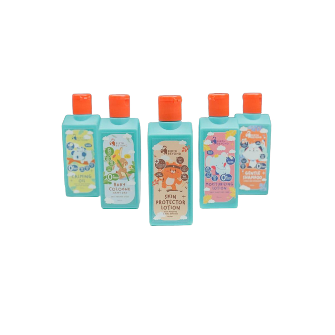 BIRTH BEYOND Baby Care Product 100ml | Calming Oil | Moisturizing Lotion | Baby Cologne Happy Day | Skin Protector Lotion | Gentle Shampoo | Mild and Gentle Cleanser | Hair Lotion