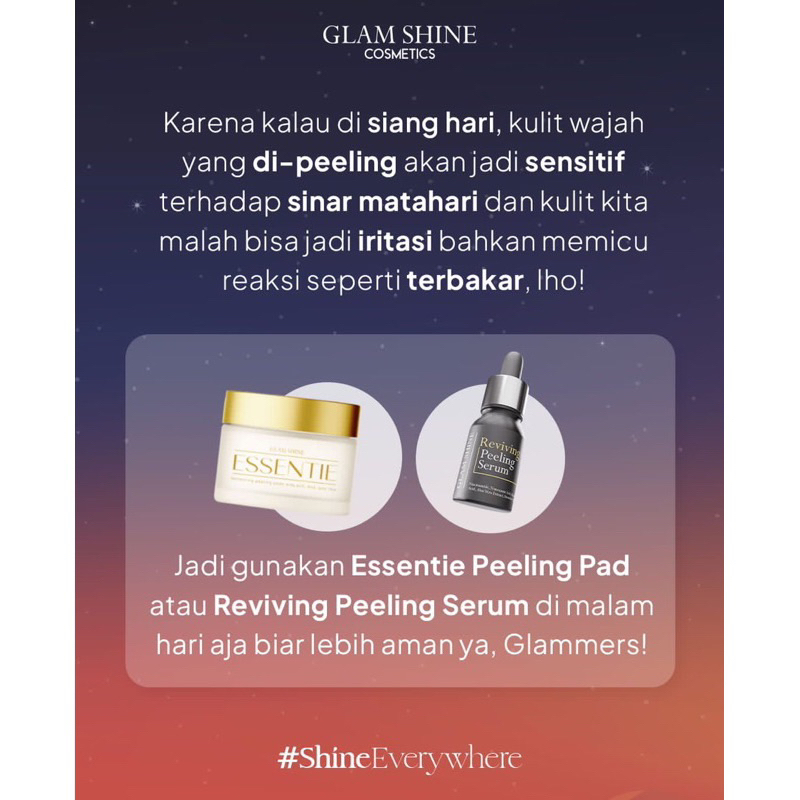 【Official Agent】GLAMSHINE SKINCARE Essentie Peeling Pad With AHA BHA PHA Exquisite Cleansing Balm Peeling Pad Krim Pembersih Kulit Wajah Bebas Kotoran Kering Anti Sebum Makeup Waterproof Kosmetik Wajah Viral BPOM