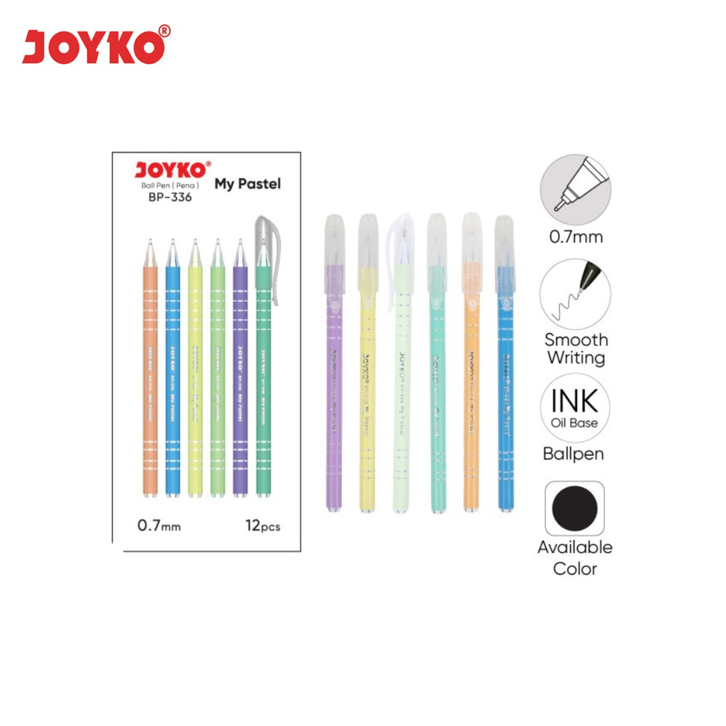 

BALLPOINT / PULPEN JOYKO BP-336 MY PASTEL (12 PCS)