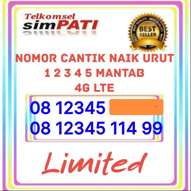Nomor Cantik Simpati Telkomsel 4G LTE Segel Murah Ekor Kembar