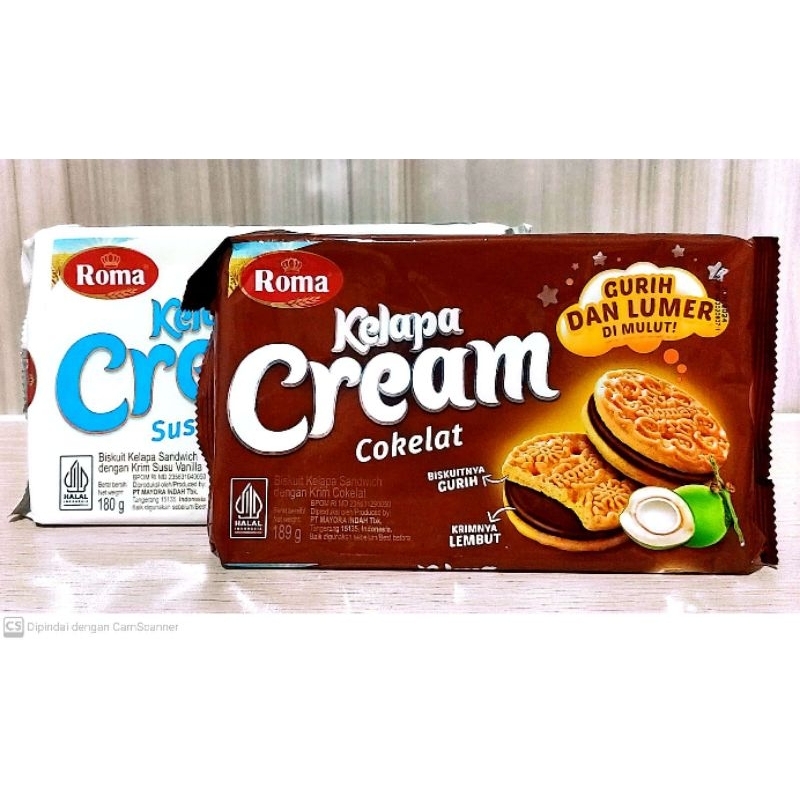 

ROMA KELAPA CREAM 180g |Cream Cokelat |Cream Vanilla