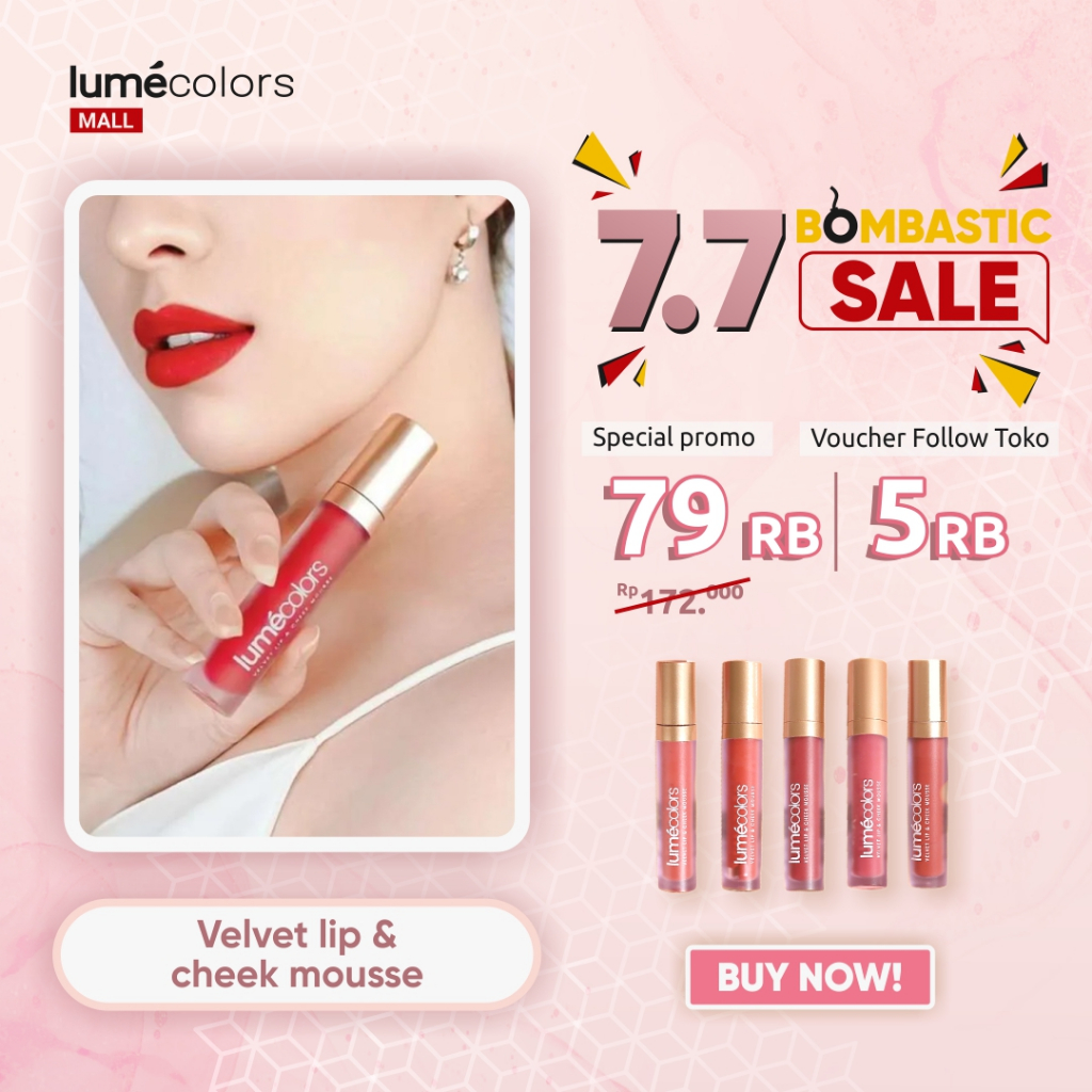 Lipstik Matte LUMECOLORS Lip &amp; Cheek Mousse ORIGINAL HALAL