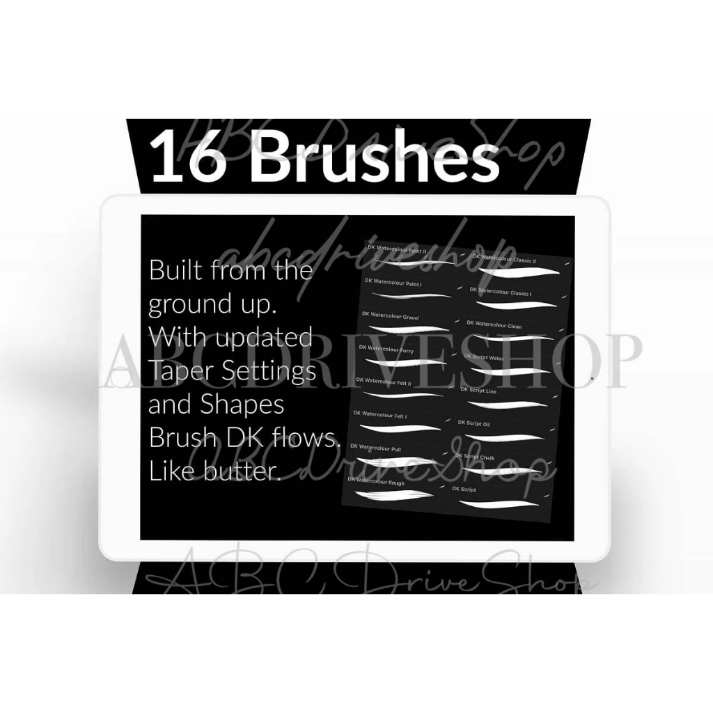 Procreate Brush - DK Lettering Brushes &amp; Worksheets