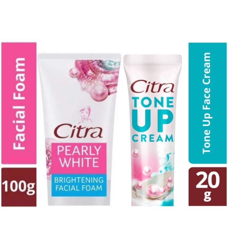 Citra Facial Foam Pearly White 100gr /  Tone Up Cream 20gr - Pearly White UV Kream