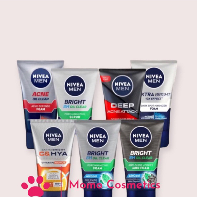 Nivea Men Facial Foam 100ml | Sabun Pembersih Muka Pria
