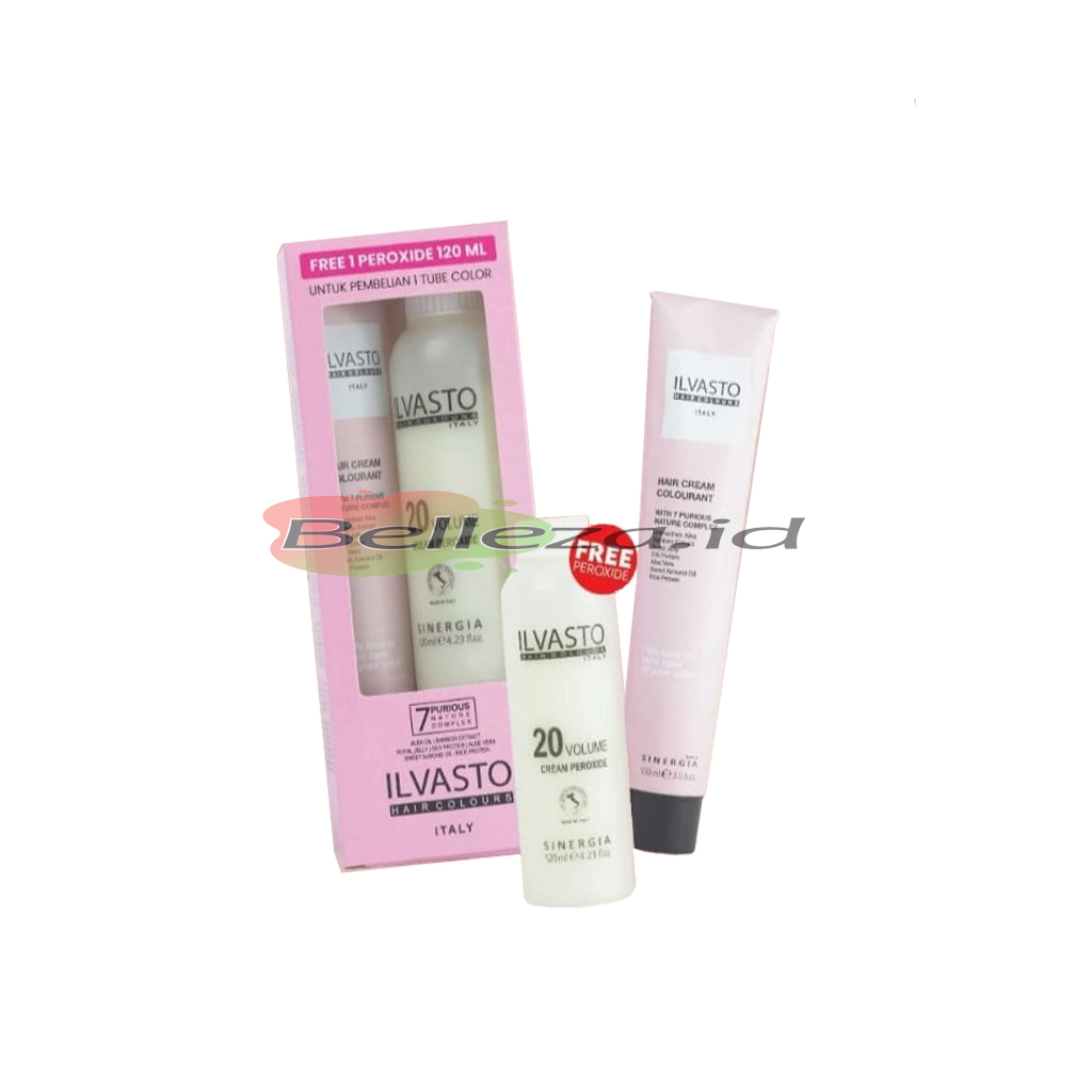 Ilvasto Hair Color Cat / Semir Rambut 100ml (Gratis Peroxide 20 Vol 120ml)