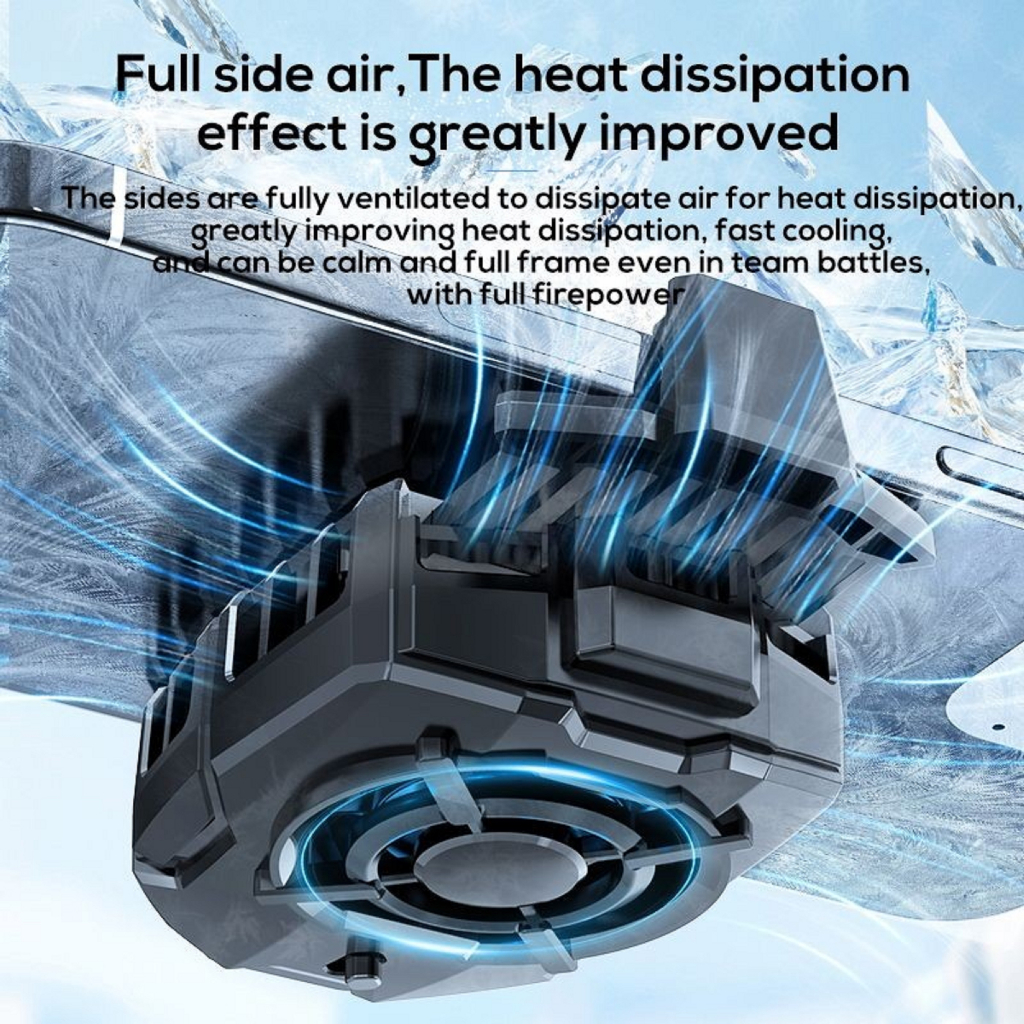 Memo DLA7 Phone Cooler 2 Gear Speed  Fan cooler Mobile Radiator With Blue Lighting Kipas Pendingin Hp Cooling Fan Type C