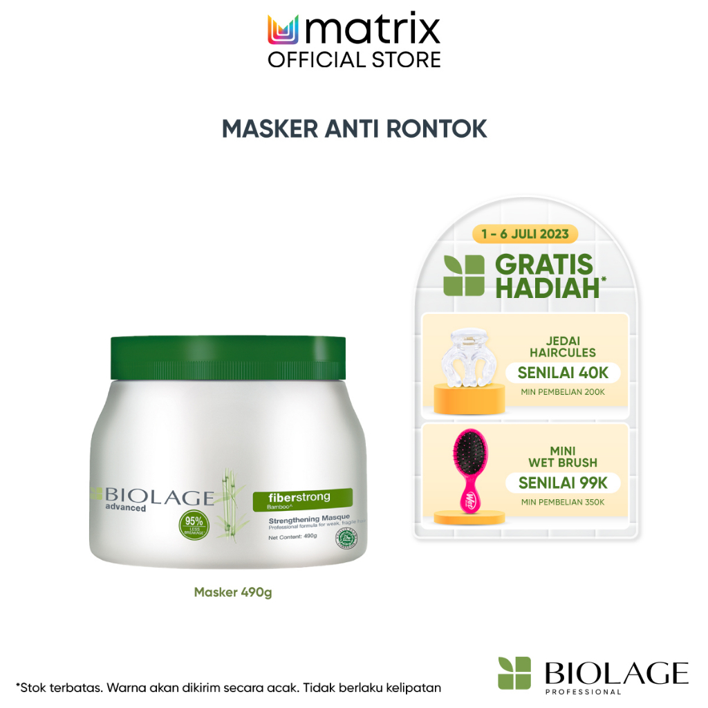 Biolage Fiberstrong Mask 500 ml - Masker Professional Perawatan Rambut Rusak