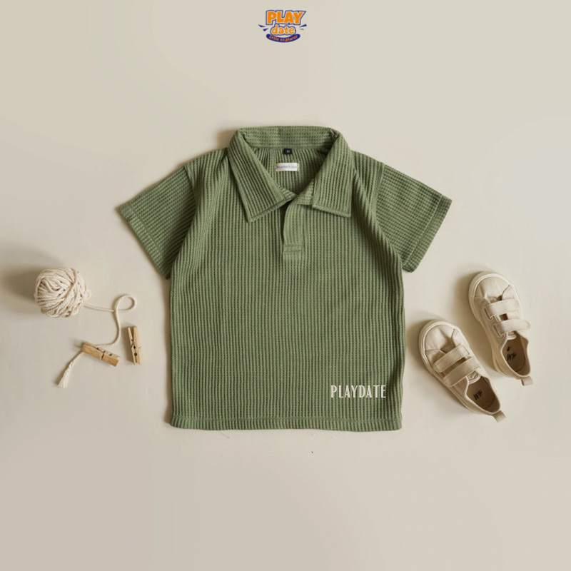 Playdate Baju Atasan Lengan Pendek Polo Anak Cowok Cewek 1 sampai 6 Tahun Premium