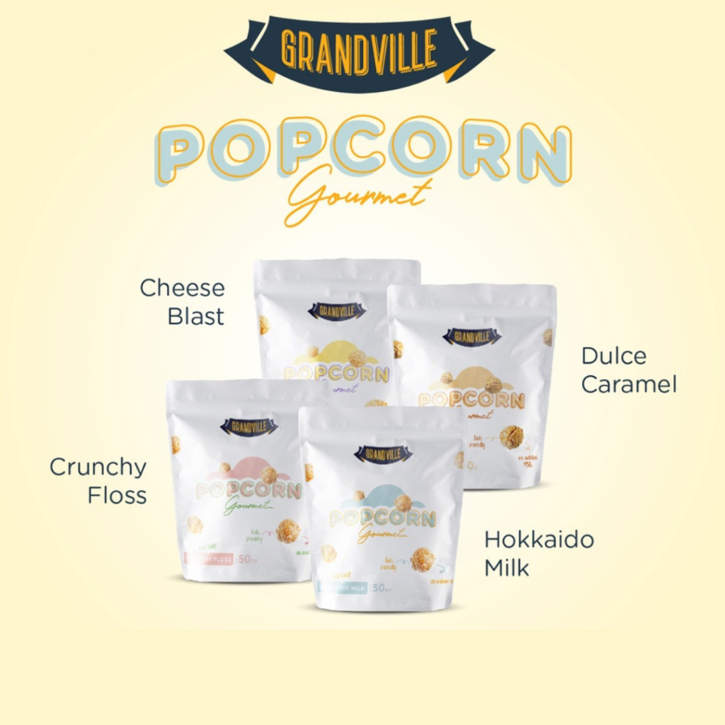 Grandville Popcorn Gourmet makanan ringan snack camilan anak