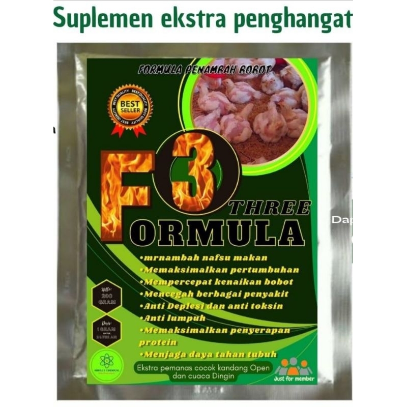 FORMULA 3,SUPLEMEN BROILER, VITAMIN BROILER, VITAMIN AYAM BROILER, PENAMBAH BOBOT AYAM