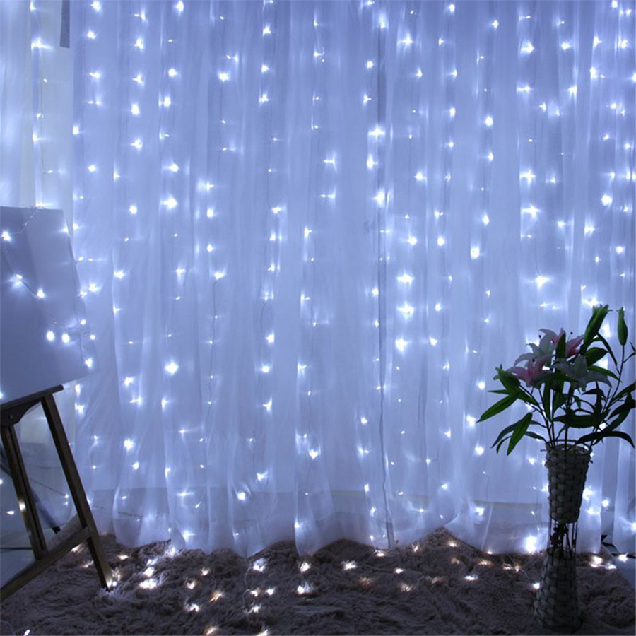 【Penjual Lokal】Lampu Tirai Panjang 3 x 3 meter 300 LED Tumblr Light Lampu Natal Tirai LED Long Curtain Gorden Dekorasi Light with USB &amp; Remote Control Lampu Hias Kamar