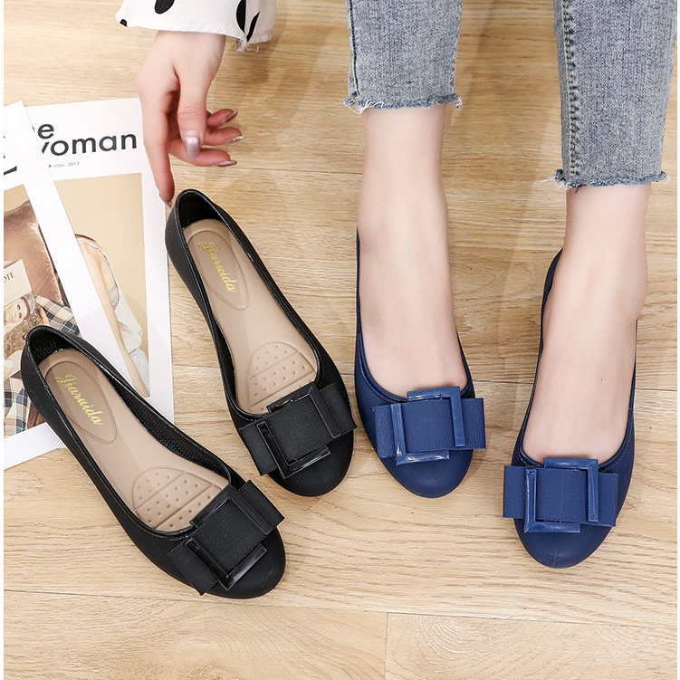 Sepatu Flat Shoes Wanita Bahan Jelly / Slip On Jelly Wanita SP72