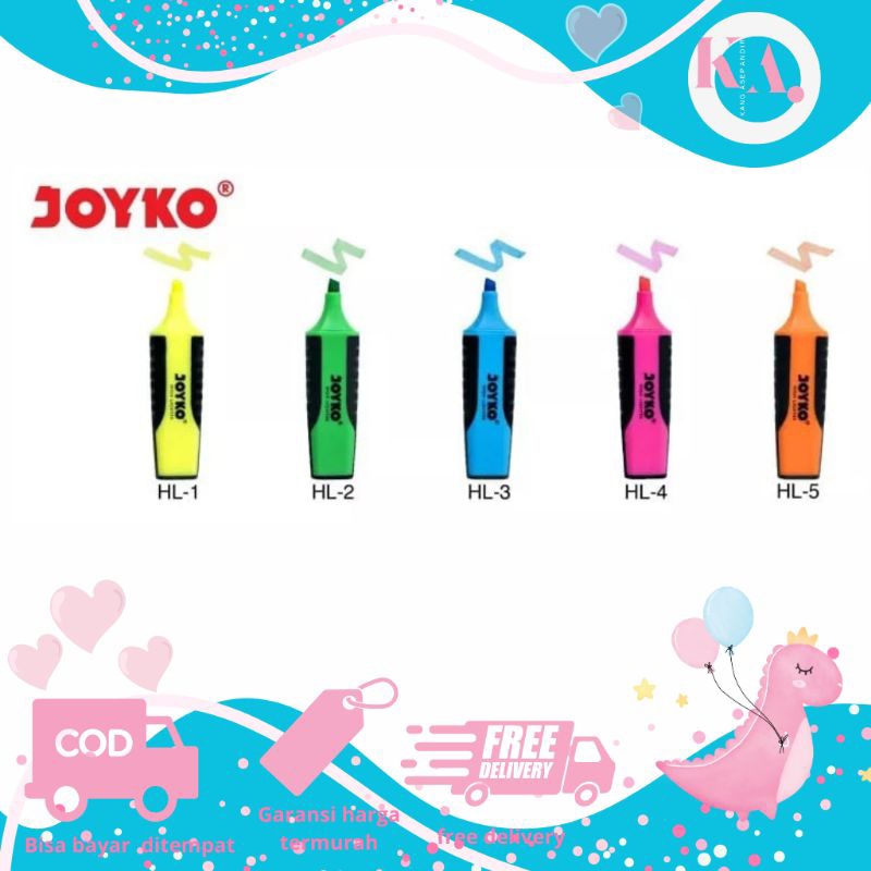 

joyko highlighter penanda berwarna