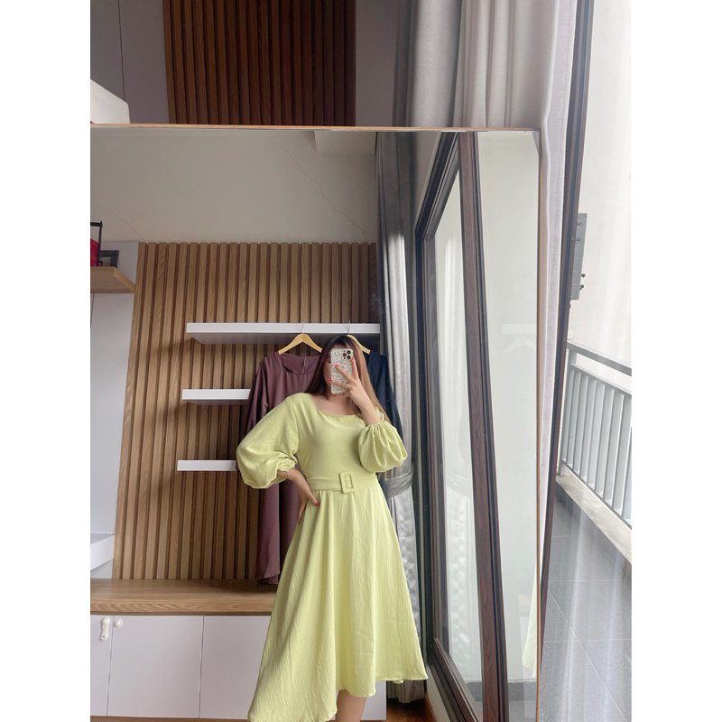 NEW DRESS VELUCI BELT/CRINGKLE PREMIUM