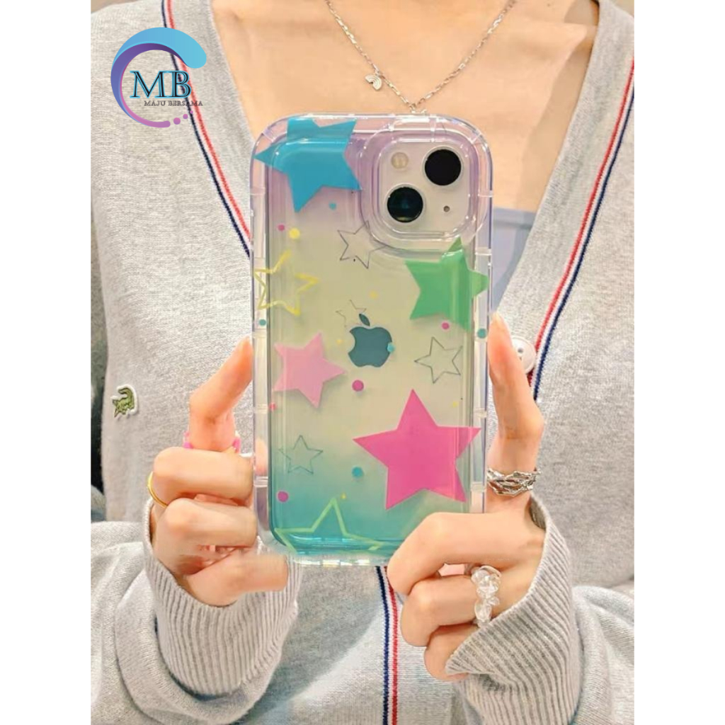 SS835 SOFTCASE SILIKON SHOCKPROOF AIR BAG STAR COLORFULL FOR XIAOMI REDMI A1 A2 5A 6A 8 8A 9A 9i 9C 10A 10 NOTE 11E  10 11 PRIME 10C POCO C40 12C 11A TA8234