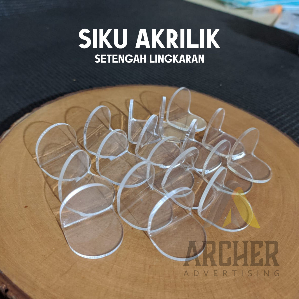 SIKU AKRILIK SETENGAH LINGKARAN BAHAN AKRILIK BENING 2MM