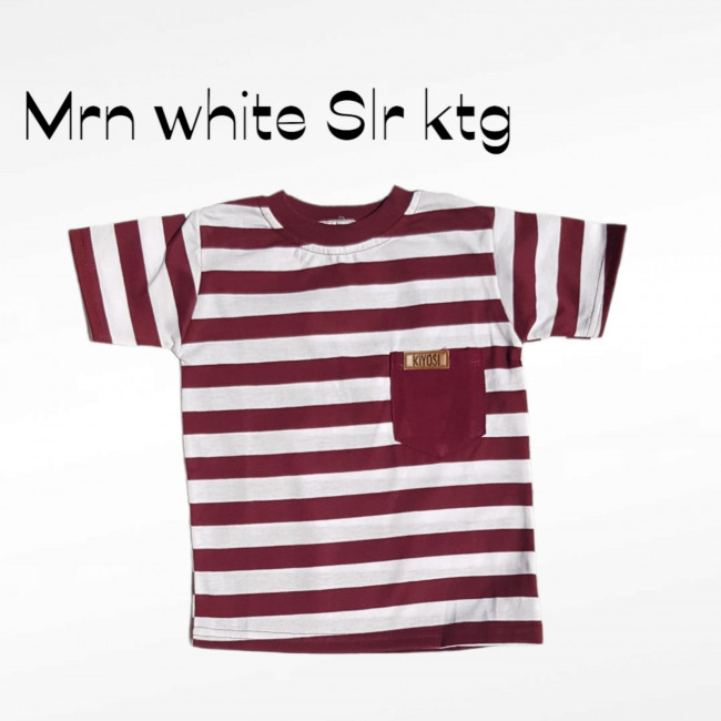 Kaos Anak Kantong Harian Salur Bahan CVC 30S Premium