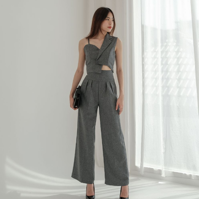 Meghan HW Culotte —— Ocha Wear | High Waist Cullote | Celana Panjang Kulot Wanita | Cargo Pants Premium