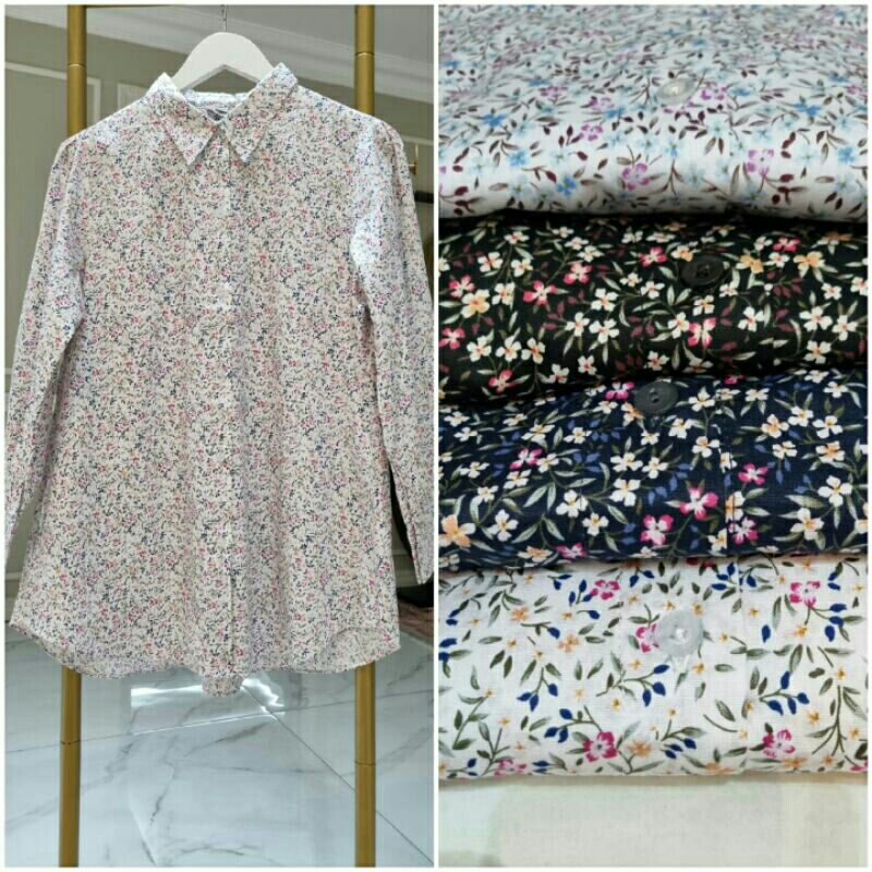Tunik bunga ori by edness kayla tunic cewek bahan katun ukuran s m l xl size ootd terbaru ootd murah