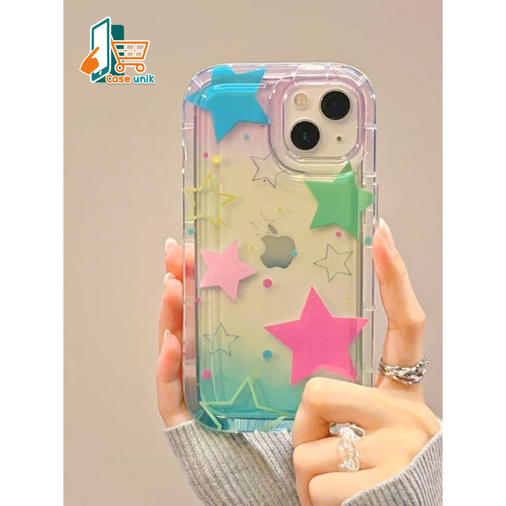 SS835 SOFTCASE SILIKON SHOCKPROOF AIR BAG STAR COLORFULL FOR OPPO A58 A78 A71 A74 F19 A95 A83 RENO 4 4F F17 5 5F 5LITE F19 A94 6 7 8 F21 5F 5LITE F19 A94 7Z 8Z A96 F5 F7 F1S A59 F11 F11 PRO CS6114