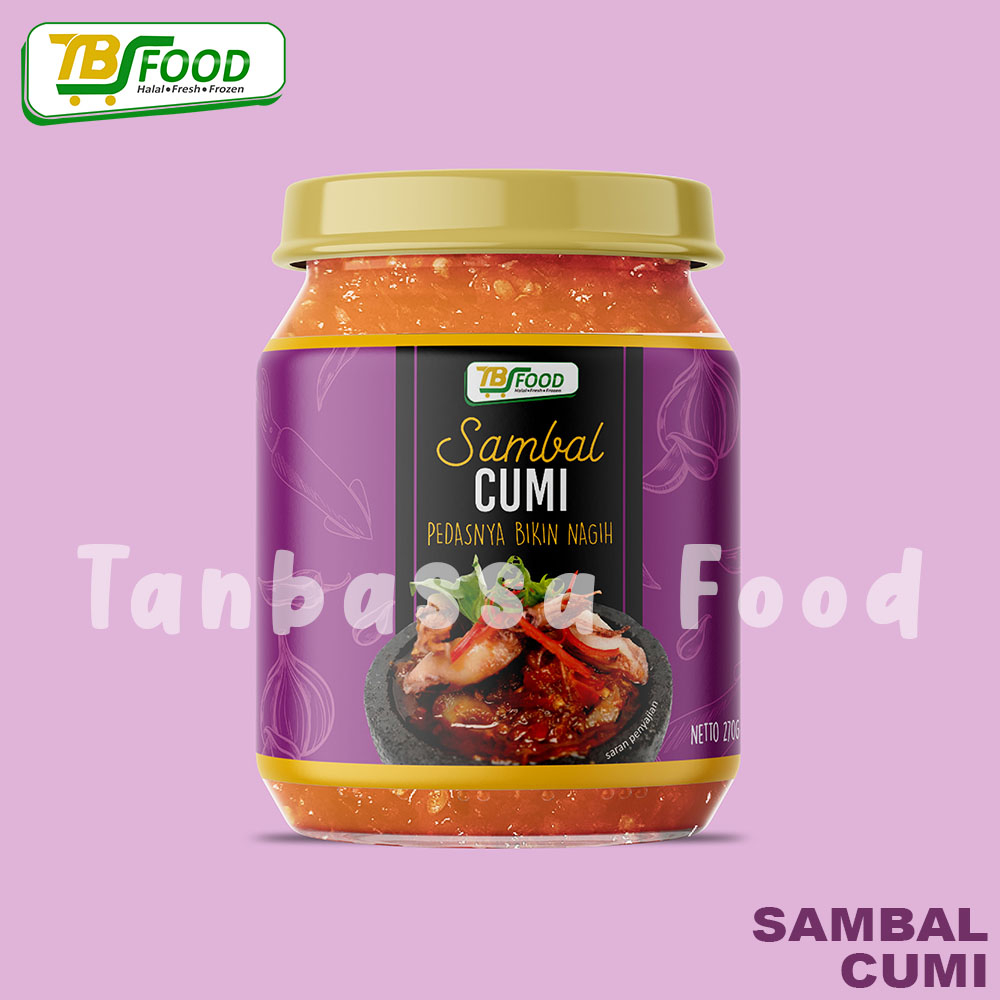 Sambel Cumi Asin / Sambal Cumi Baby TBS Food 270gr/Goreng, Rempah, Ikan Asap, Bawang, Teri, Udang, Pete Petai Hejo Ijo / Pedas Pedes Gurih Ulek Uleg Enak Murah Cakalang Roa Ebi Terasi Medan Manado Matah Geprek Botol Ebi Eat Djui Bu Rudy Mr Crispy Tanbassa