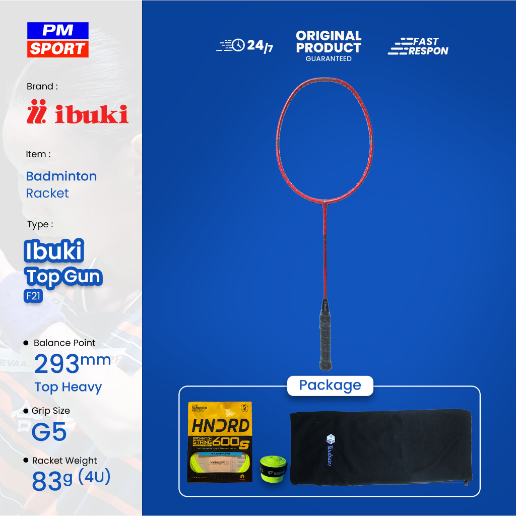 RAKET BADMINTON / BULUTANGKIS IBUKI TOP GUN F21