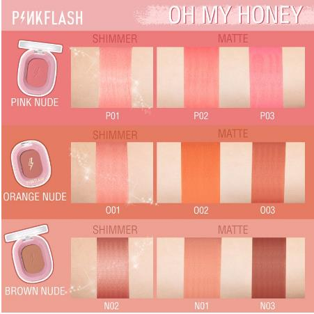 * NCC * Pinkflash Blush On Soft Pigmented Natural Matte Shimmer Cheek Make Up