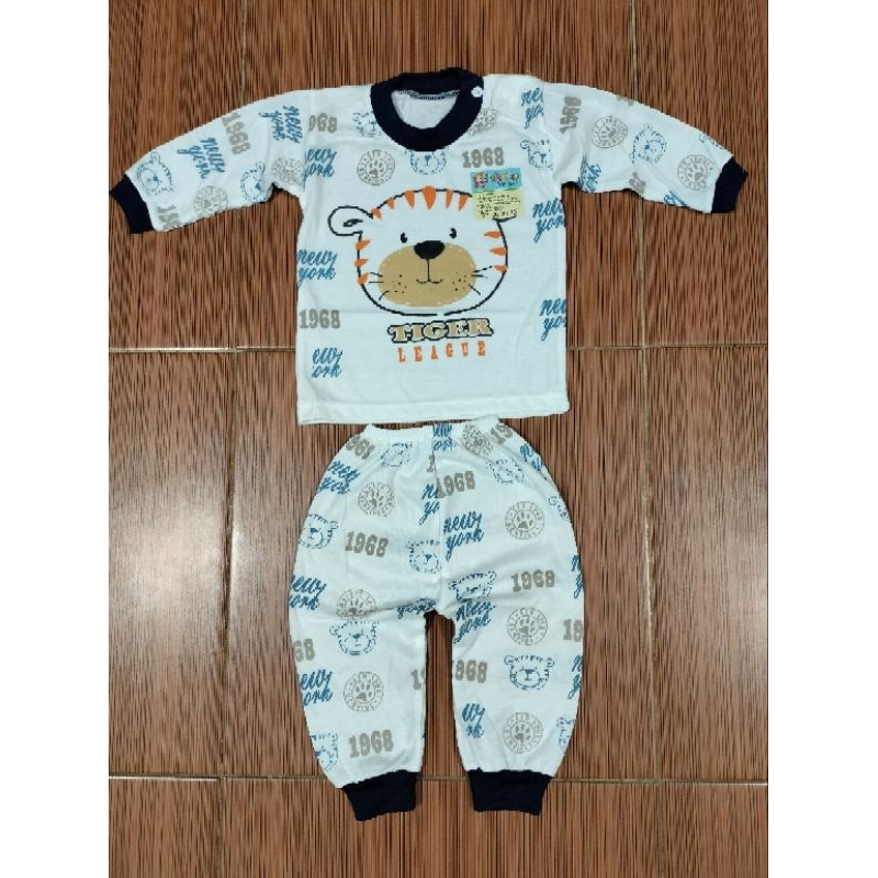 Stelan panjang Baju Celana motif Tiger umur 0-18bln