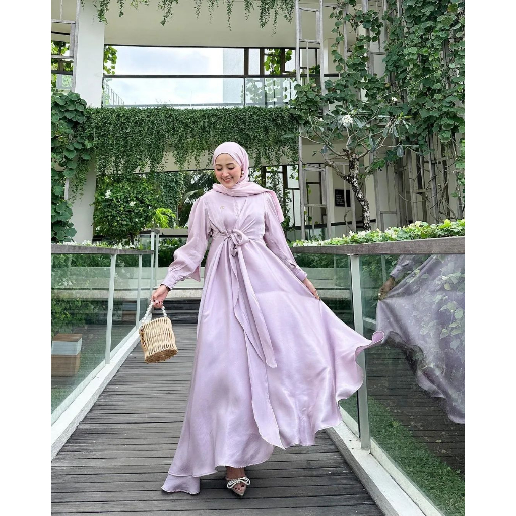 DELVY DRESS GAMIS DRESS WANITA TERBARU 2023 GAMIS WANITA BAHAN SHIMMER MEWAH