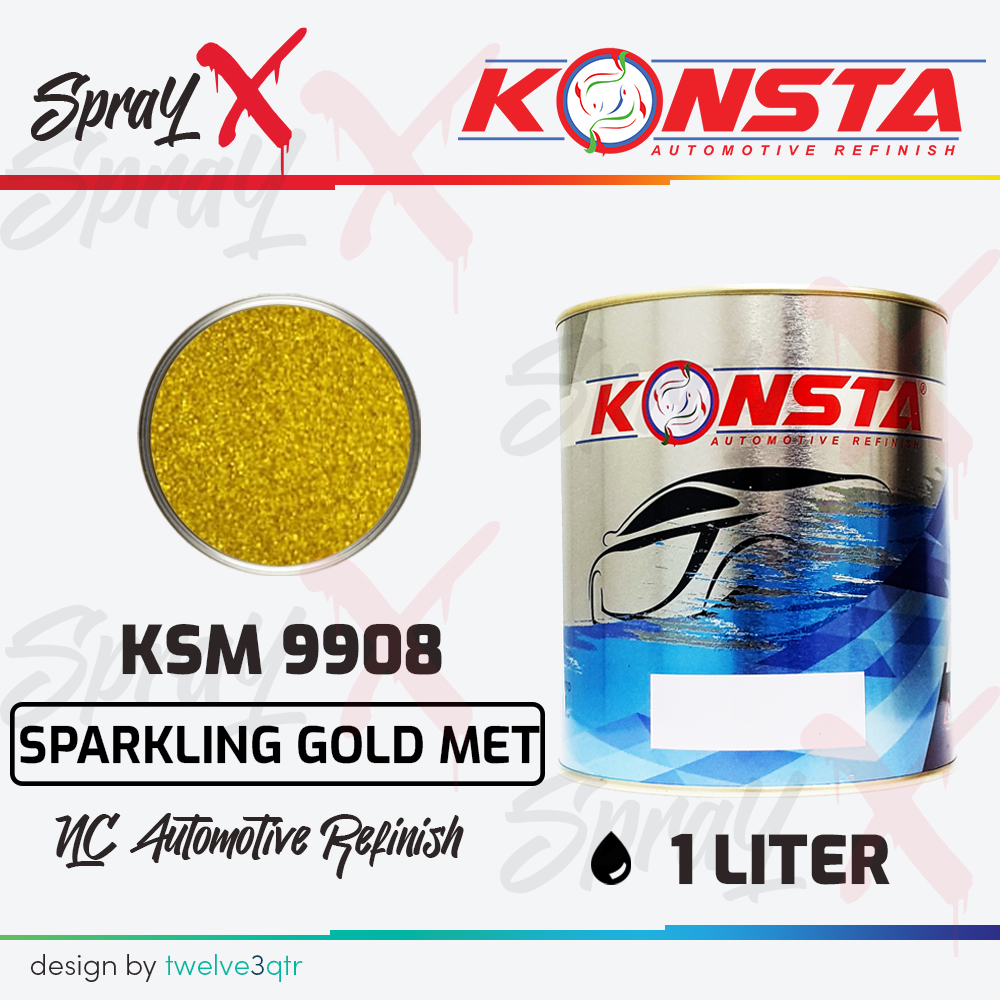 KONSTA NC METALLIC SPARKLING GOLD MET 9908 / EMAS METALIK #9908 REPACK - CAT DUCO