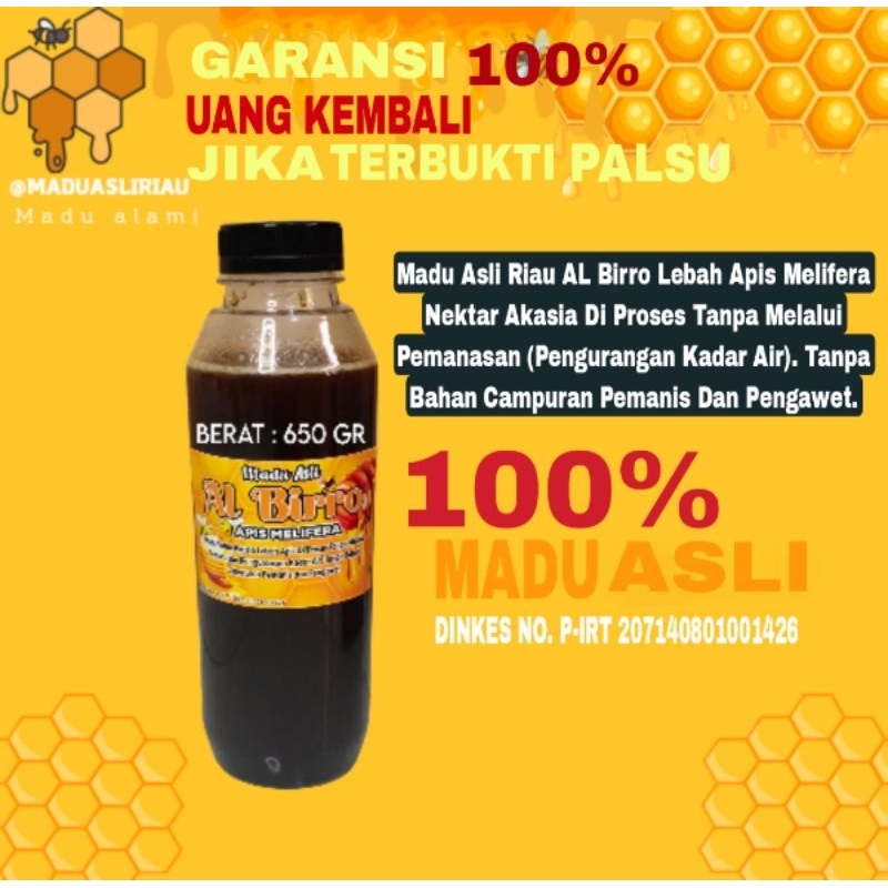 

Madu Asli Riau Lebah Apis Melifera Nektar Akasia 650gr