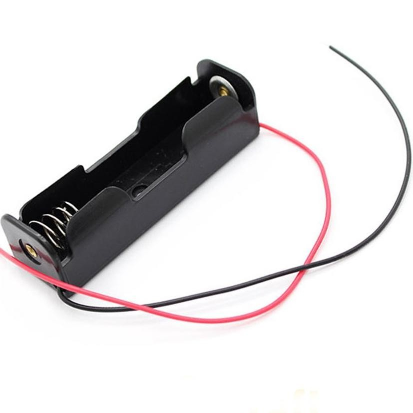 1x 18650 Battery Holder Baterai Case Box tempat Batre 3.7v 4.2v +kabel