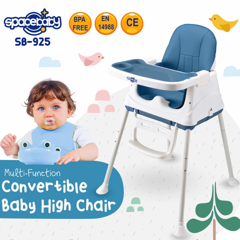 KURSI MAKAN BAYI / BABY HIGH CHAIR SPACEBABY SB925 SB 925 6in1 MULTIFUNGSI