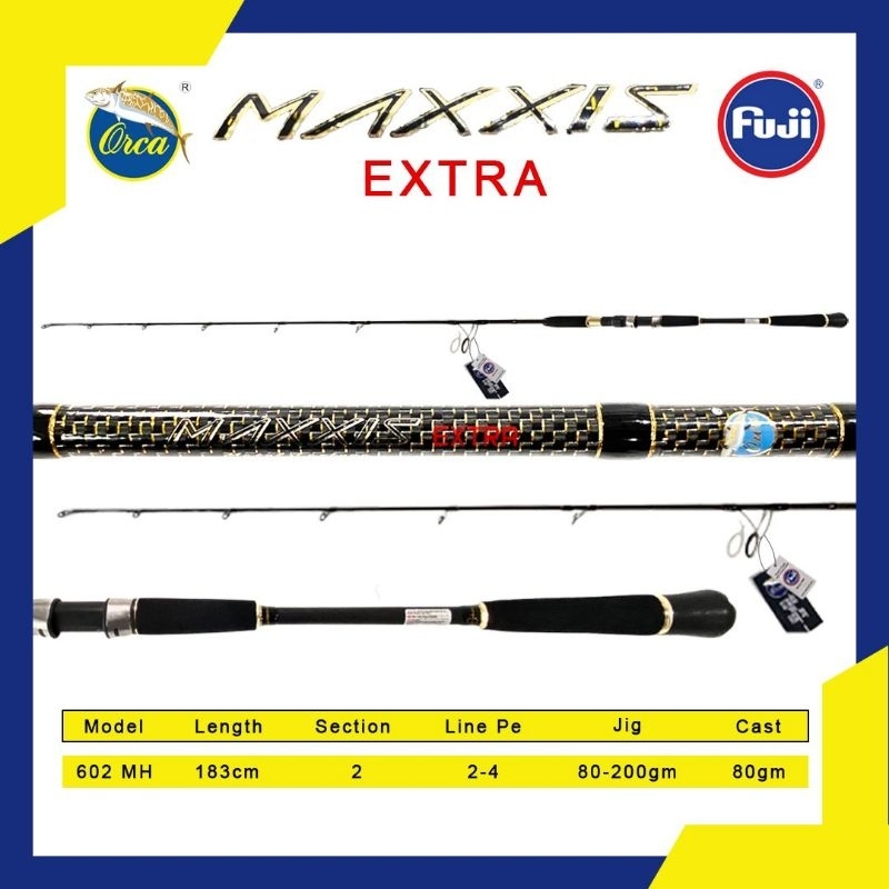 JORAN JIGGING ORCA MAXXIS EXTRA 180 602MH PE 2-4 CARBON SOLID FULL FUJI