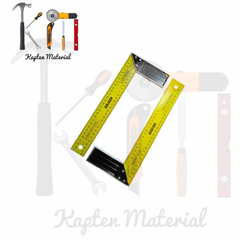 

Penggaris Ukur | Siku Tukang 30CM Alat Ukur Meteran Pasekon 12" Murah | Kapten Material