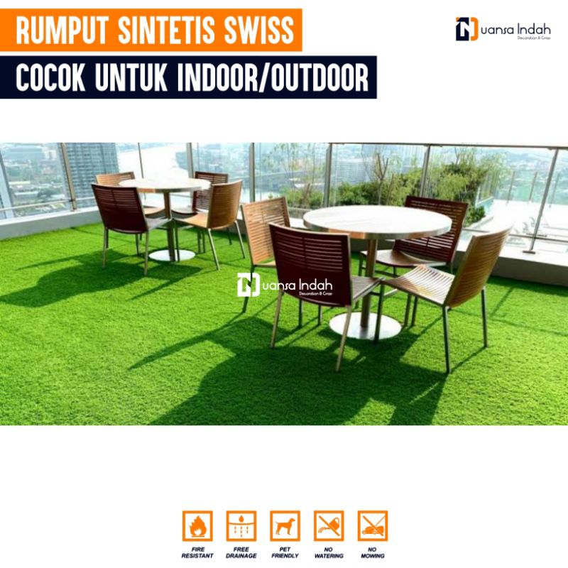 RUMPUT SINTETIS SWISS STANDAR UKURAN 25x100 CM