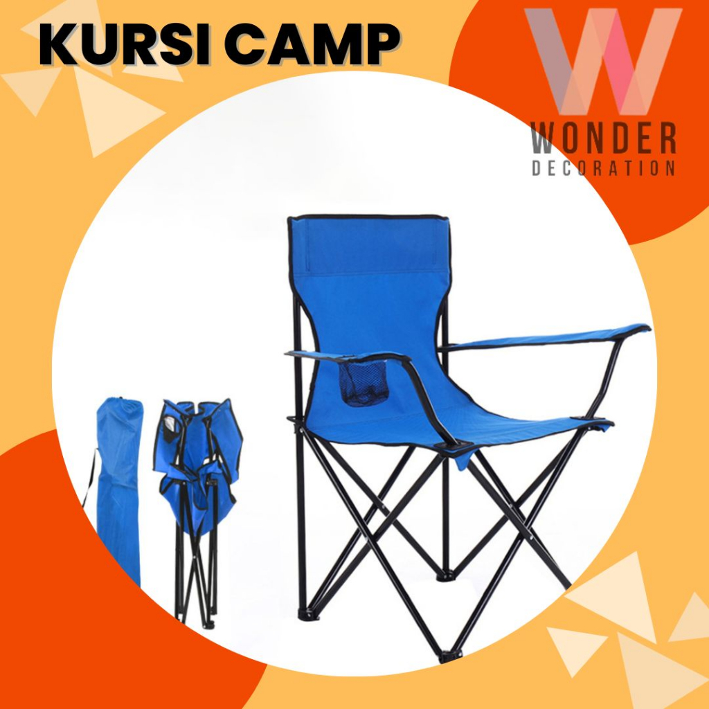 Kursi Portable Kursi Camping Outdoor Kursi Lipat Memancing Dengan Lengan Portable Folding Fishing Chair -WD