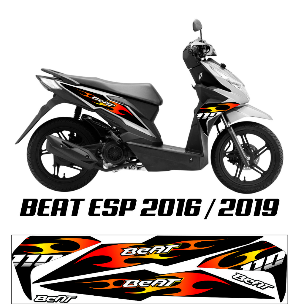 STRIPING STIKER MOTOR HONDA BEAT ESP 2016 2017-2018 / MOTOR BEAT ESP 2019 STIKER MOTOR STIKER LIS HO