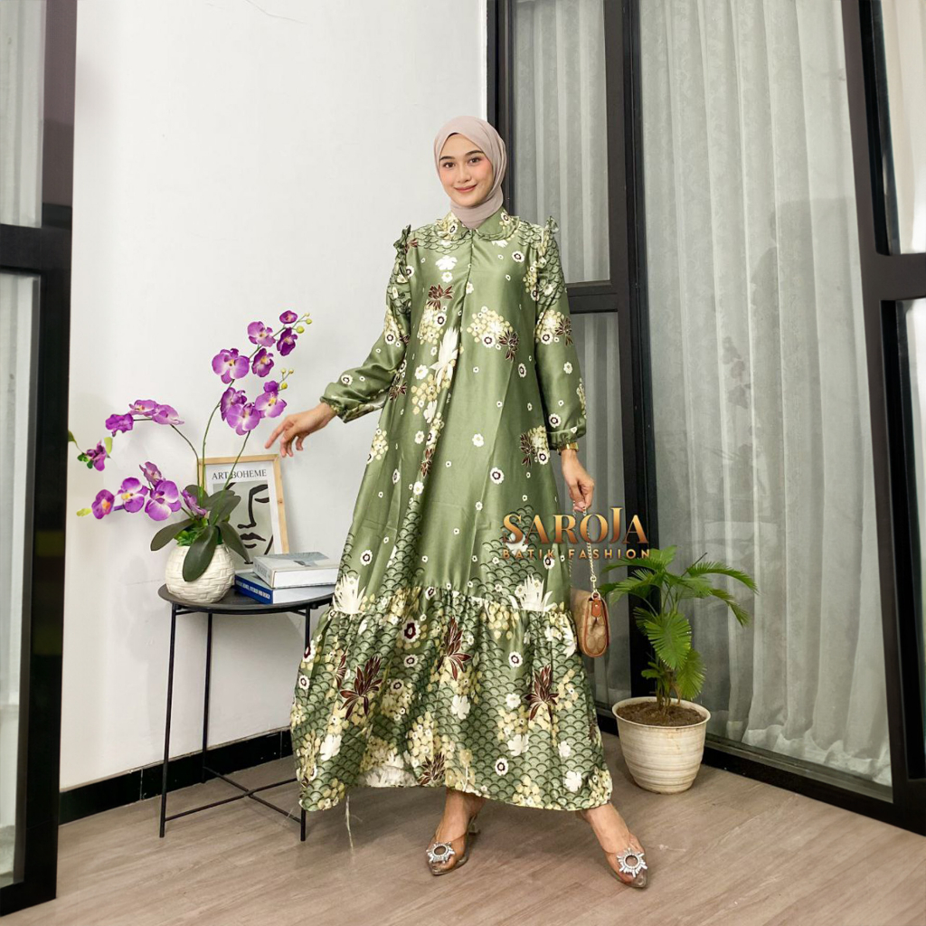 Amira dress | Gamis Silk Amira | Gamis Silk Syar'i By saroja